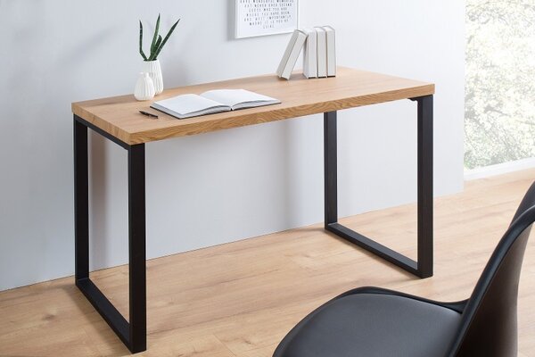 Estila Dizajnový moderný pracovný stôl 128cm čierna/dub