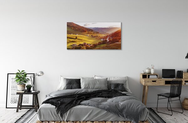 Obraz na plátne Nemecko údolie budovy forest 100x50 cm