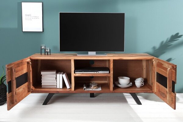 Estila Dizajnový masívny TV stolík Amazonas 160cm