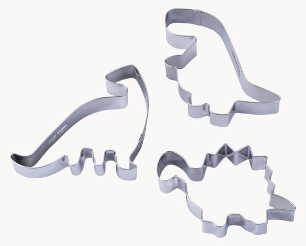 Vykrajovačky na sušienky z nehrdzavejúcej ocele Dinosaur, 3 ks