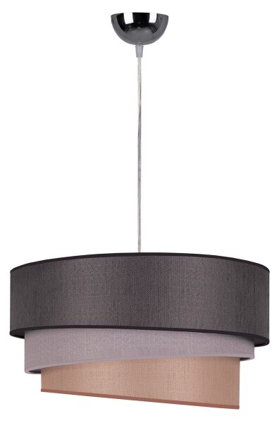 Duolla - Luster na lanku TRIO 1xE27/40W/230V pr. 45 cm antracit/šedá/hnedá