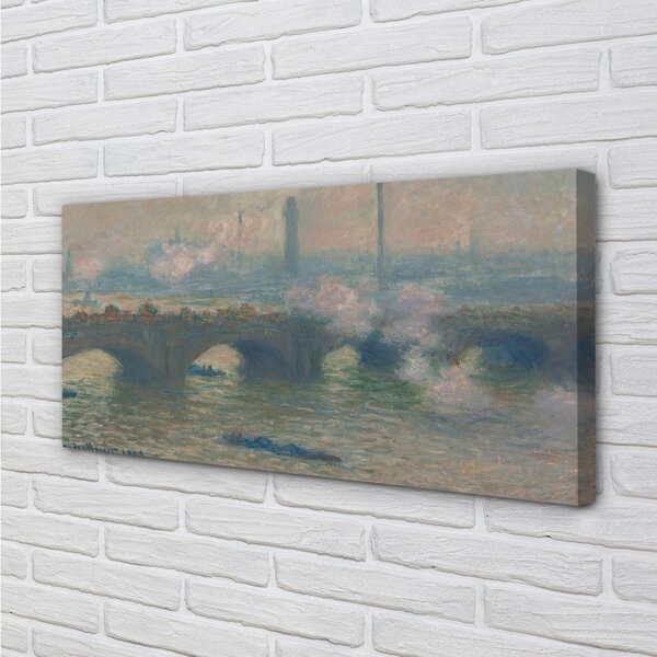 Obraz canvas Most Waterloo - Zamračený deň - Claude Monet 100x50 cm