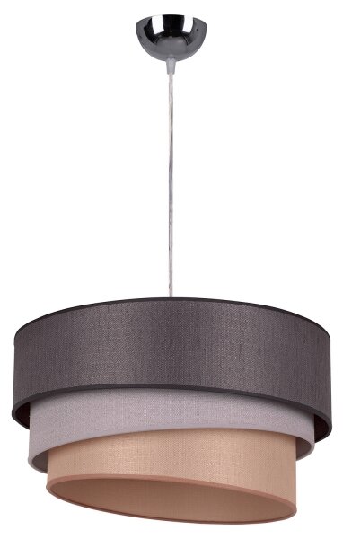 Duolla - Luster na lanku TRIO 1xE27/40W/230V pr. 45 cm antracit/šedá/hnedá