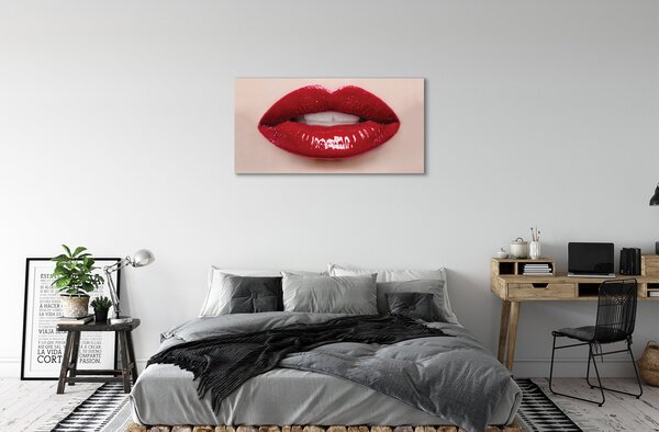 Obraz canvas červené pery 100x50 cm