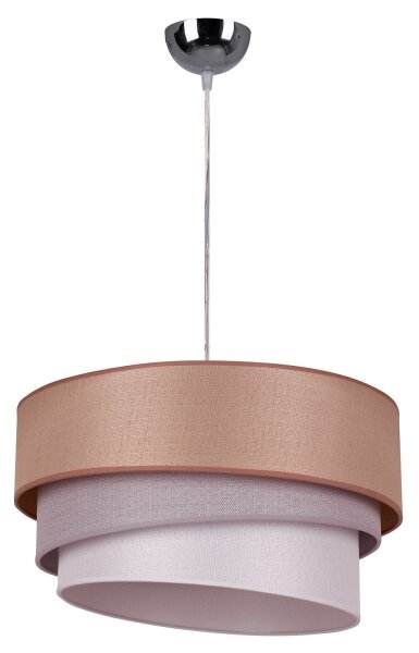 Duolla - Luster na lanku TRIO 1xE27/40W/230V pr. 45 cm hnedá/šedá/strieborná