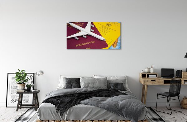 Obraz canvas Plane pas mapa 100x50 cm