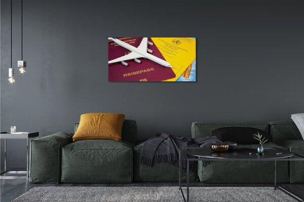 Obraz canvas Plane pas mapa 100x50 cm