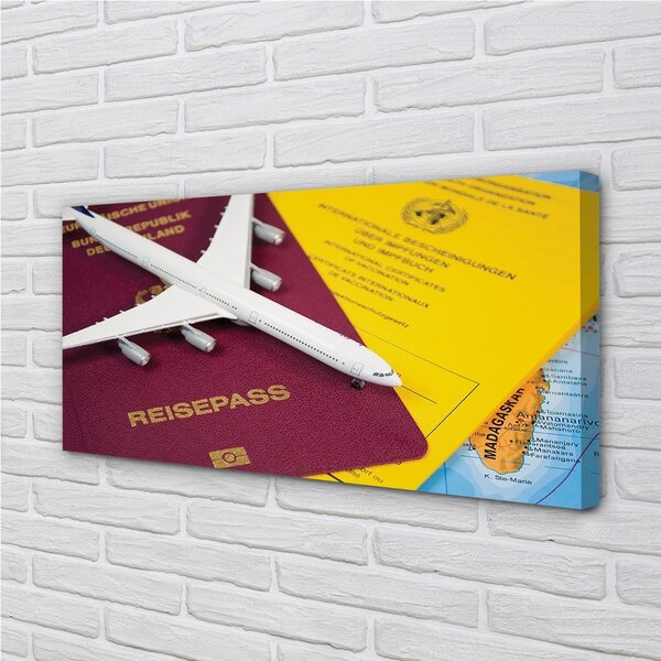Obraz canvas Plane pas mapa 100x50 cm