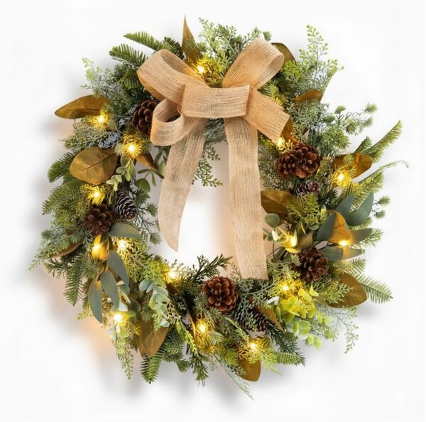 Vianočný veniec na dvere WINTER GREEN Ø 45 cm
