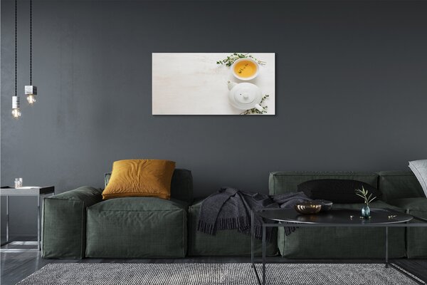 Obraz canvas hrniec čaju 100x50 cm