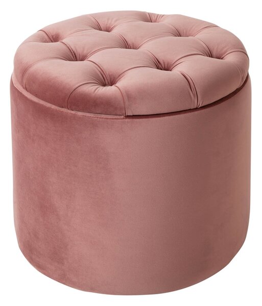 Estila Zámocká dizajnová staroružová taburetka Modern Barock s úložným priestorom 50cm