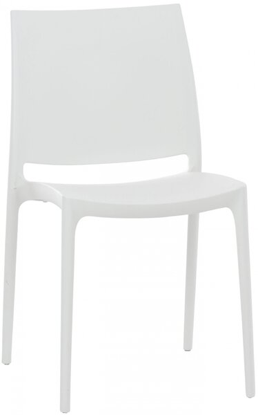 Plastová stolička May - Biela