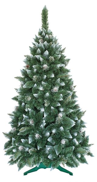 Umelý vianočný stromček Borovica Strieborná s kryštálmi ľadu 120cm
