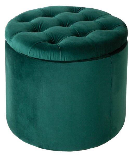Estila Zámocká dizajnová smaragdová taburetka Modern Barock s úložným priestorom 50cm