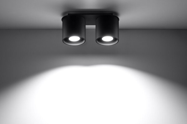 Sollux SL.0054 - Bodové svietidlo ORBIS 2 2xGU10/40W/230V čierna