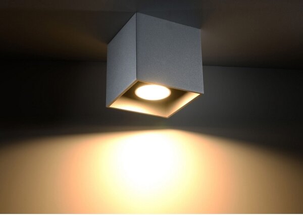 Sollux SL.0024 - Bodové svietidlo QUAD 1 1xGU10/10W/230V šedá