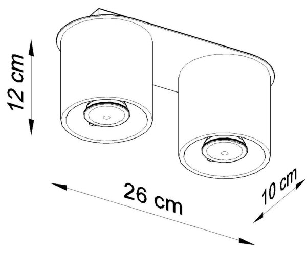 Sollux SL.0054 - Bodové svietidlo ORBIS 2 2xGU10/40W/230V čierna