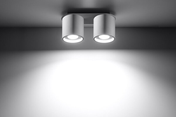 Sollux SL.0056 - Bodové svietidlo ORBIS 2 2xGU10/40W/230V biela