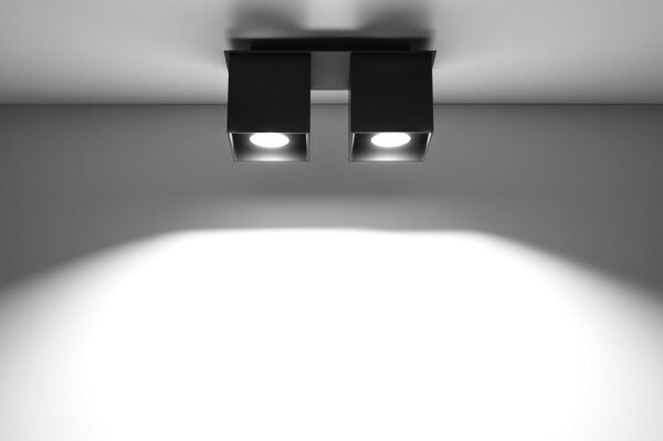 Sollux SL.0063 - Bodové svietidlo QUAD 2 2xGU10/40W/230V čierna