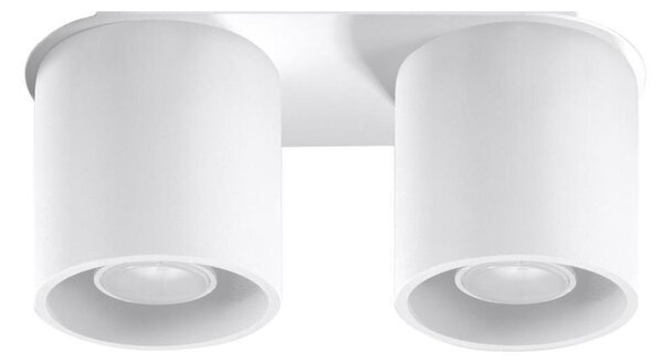 Sollux SL.0056 - Bodové svietidlo ORBIS 2 2xGU10/40W/230V biela