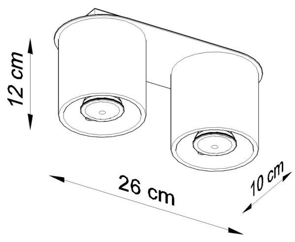 Sollux SL.0055 - Bodové svietidlo ORBIS 2 2xGU10/40W/230V šedá