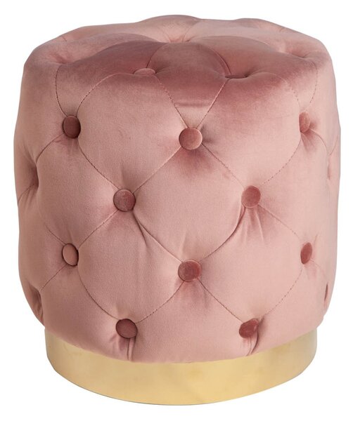 Estila Baroková nadčasová staroružová taburetka Modern Barock so zamatovým poťahom 38cm
