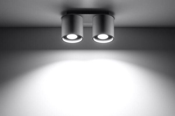 Sollux SL.0055 - Bodové svietidlo ORBIS 2 2xGU10/40W/230V šedá