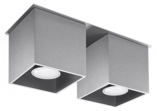 Sollux SL.0064 - Bodové svietidlo QUAD 2 2xGU10/40W/230V šedá