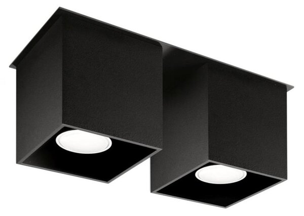 Sollux SL.0063 - Bodové svietidlo QUAD 2 2xGU10/40W/230V čierna