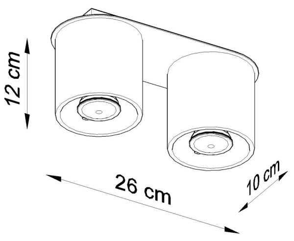 Sollux SL.0056 - Bodové svietidlo ORBIS 2 2xGU10/40W/230V biela