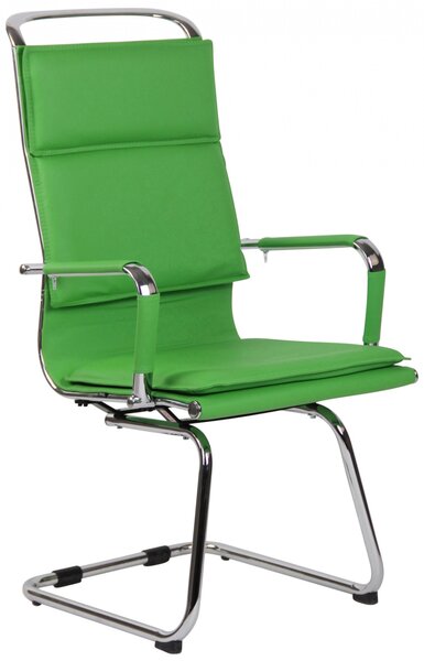 Rokovacia konferenčná stolička Bedford ~ koženka - Zelená