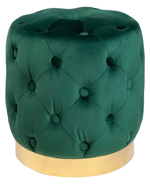 Estila Baroková dizajnová smaragdová taburetka Modern Barock so zamatovým poťahom 38cm