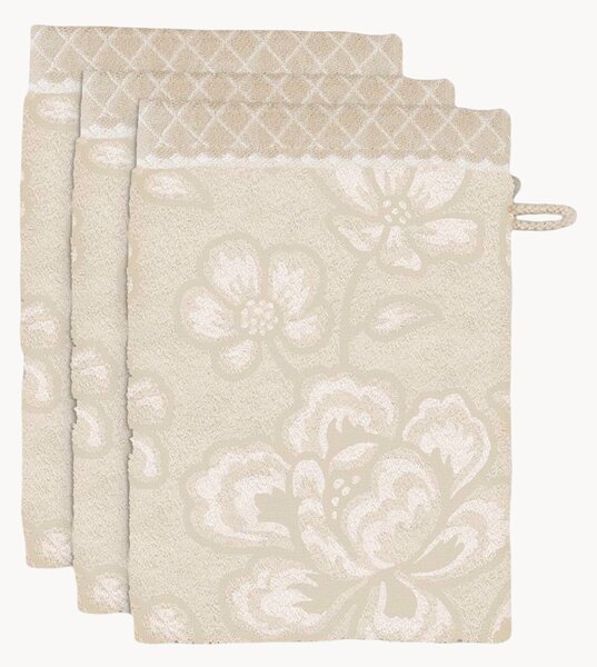 Uteráky na umývanie z bavlneného froté Jasmin Jacquard, 3 ks
