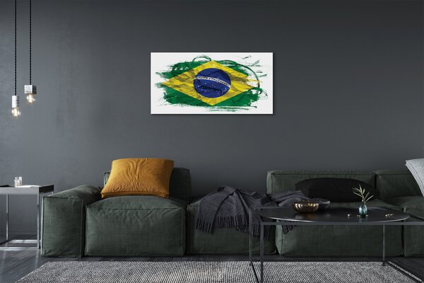 Obraz canvas vlajka Brazílie 100x50 cm