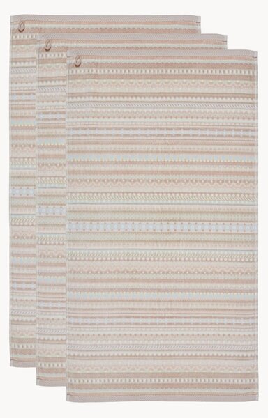 Uteráky na ruky z velúru a bavlneného froté Geometric Print, 3 ks