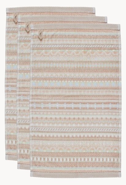 Uteráky pre hostí z velúru a bavlneného froté Geometric Print, 3 ks
