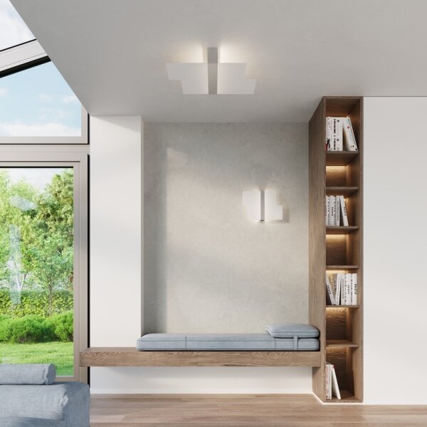 Sollux SL.0188 - Stropné svietidlo MASSIMO 2xE27/60W/230V biela/chróm