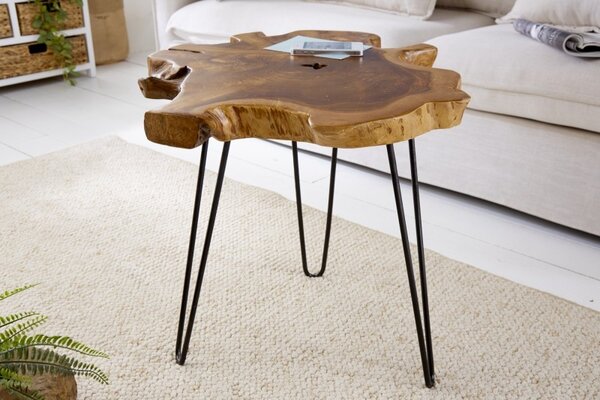 Estila Dizajnový moderný odkladací stolík z kmeňa stromu Wild 55cm