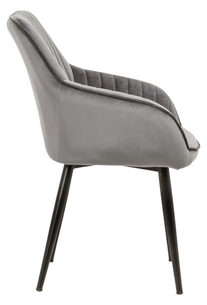 Estila Dizajnová stolička Timeless Comfort striebro šedá