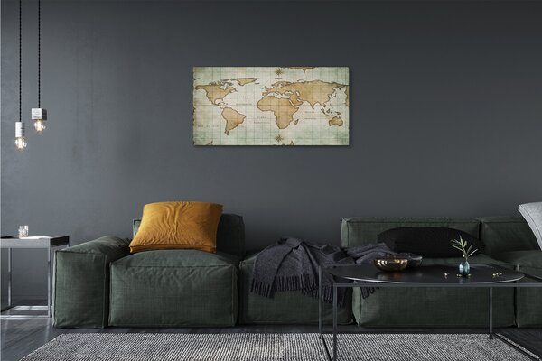 Obraz canvas spálené mapa 100x50 cm