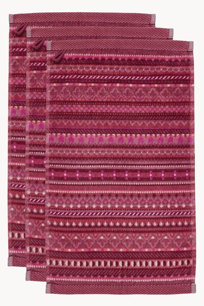 Uteráky pre hostí z velúru a bavlneného froté Geometric Print, 3 ks