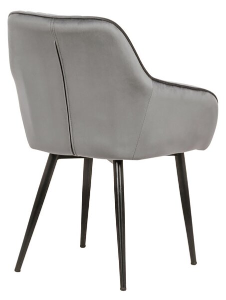 Estila Dizajnová stolička Timeless Comfort striebro šedá