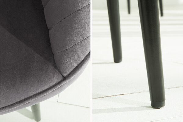 Estila Dizajnová stolička Timeless Comfort striebro šedá
