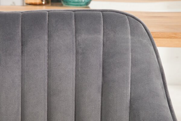 Estila Dizajnová stolička Timeless Comfort striebro šedá