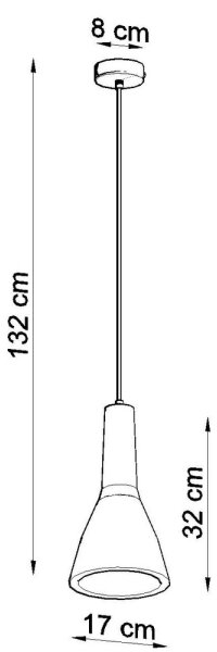 Sollux SL.0280 - Luster na lanku EMPOLI 1xE27/15W/230V betón