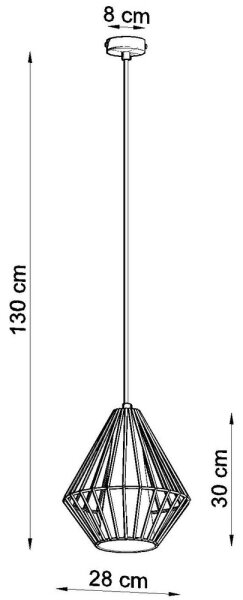 Luster na lanku DEMI 1xE27/60W/230V biela