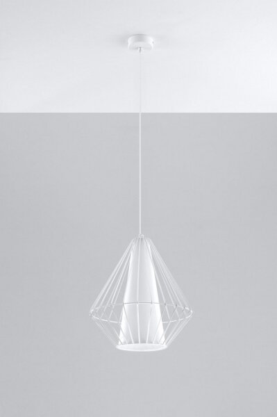 Luster na lanku DEMI 1xE27/60W/230V biela