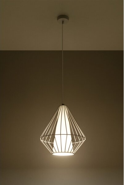 Luster na lanku DEMI 1xE27/60W/230V biela