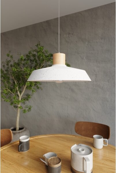 Sollux SL.0282 - Luster na lanku AFRA 1xE27/60W/230V šedá/prírodné drevo