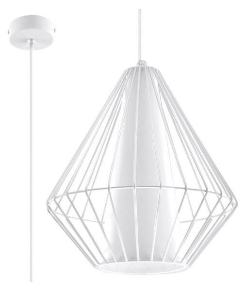 Luster na lanku DEMI 1xE27/60W/230V biela